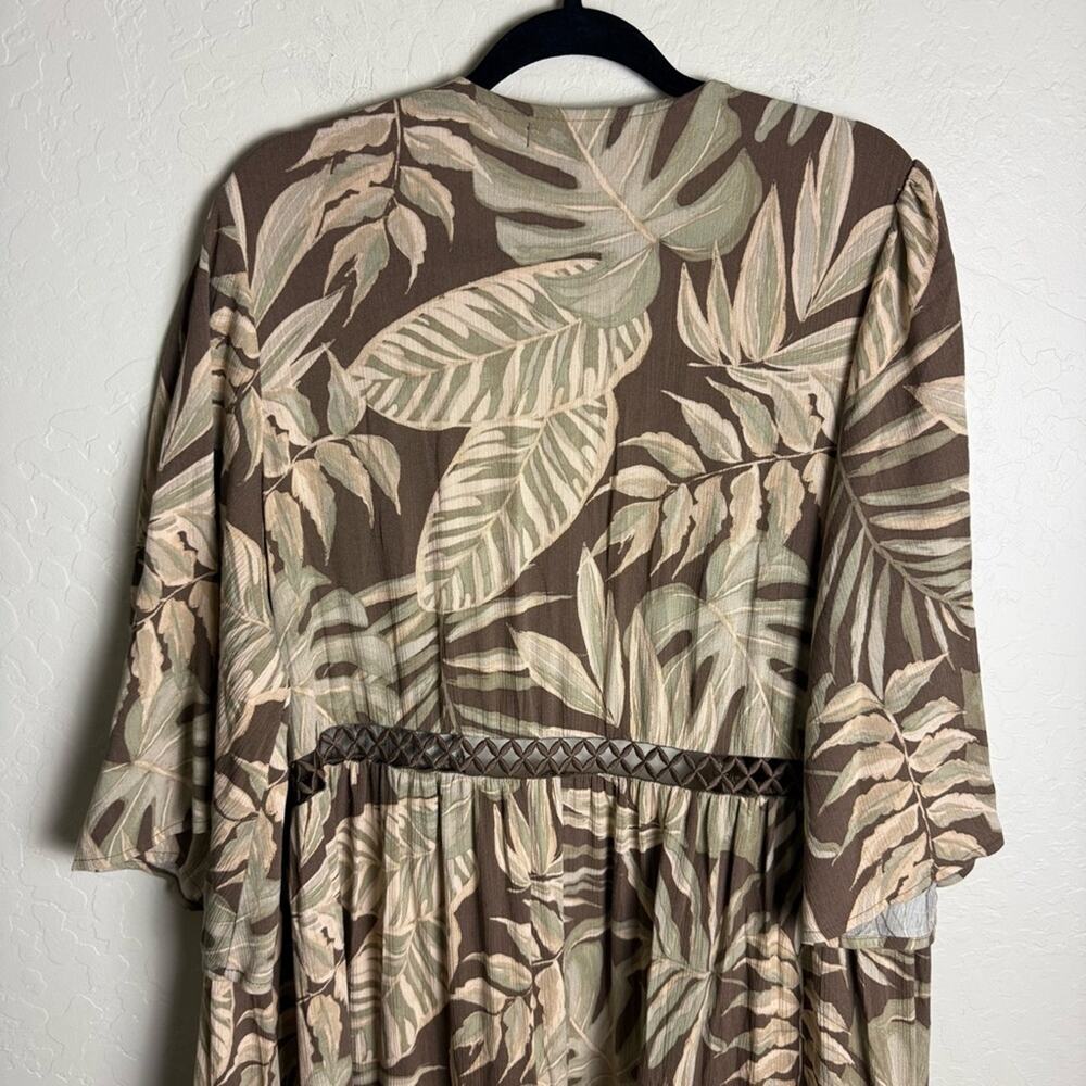 Torrid Brown Tropical Washable Gauze Maxi Kimono 2X NWT 43805675 - Picture 15 of 15
